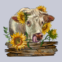 Charolais Cow With Sunflowers Heavyweight Hoodie | Teevron