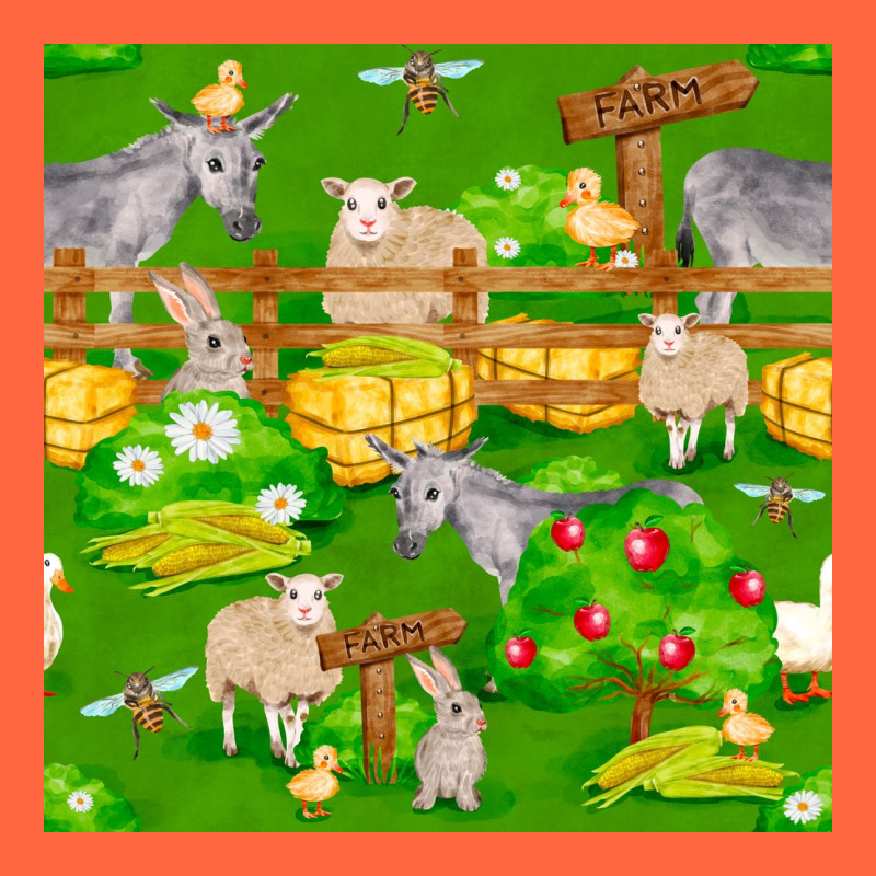 Farm Life Seamless Pattern Premium Hoodie by FaDigitalArtStudio | Teevron