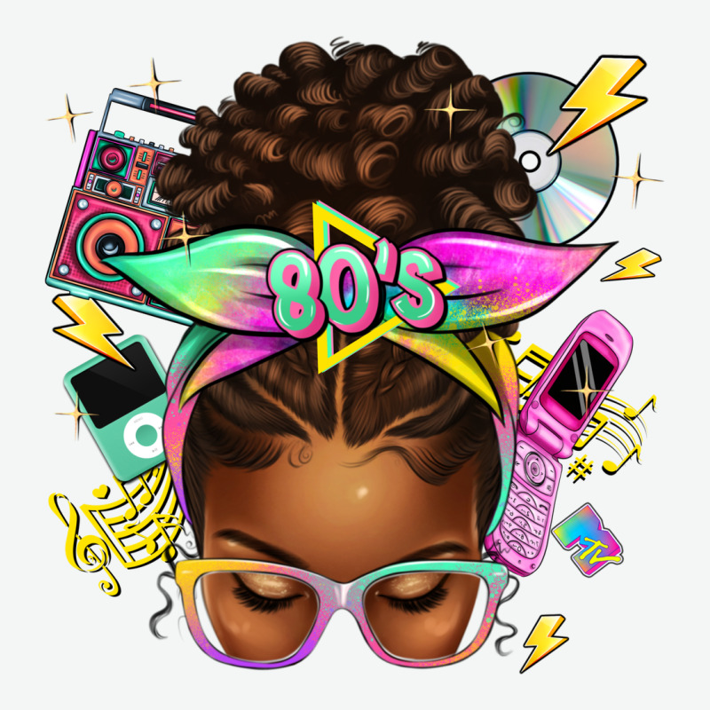 80's Babe Afro Messy Bun Urban Heavy Tee by texasbilliewilder | Teevron