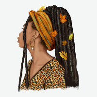 Fall Afro Woman Urban Heavy Tee | Teevron