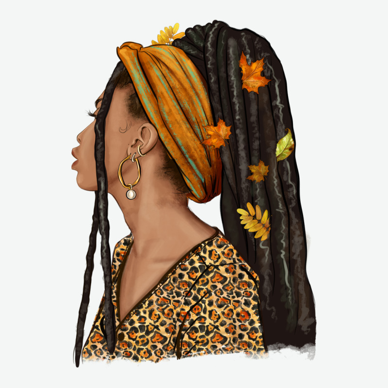 Fall Afro Woman Urban Heavy Tee by NancyCooperArtShop | Teevron