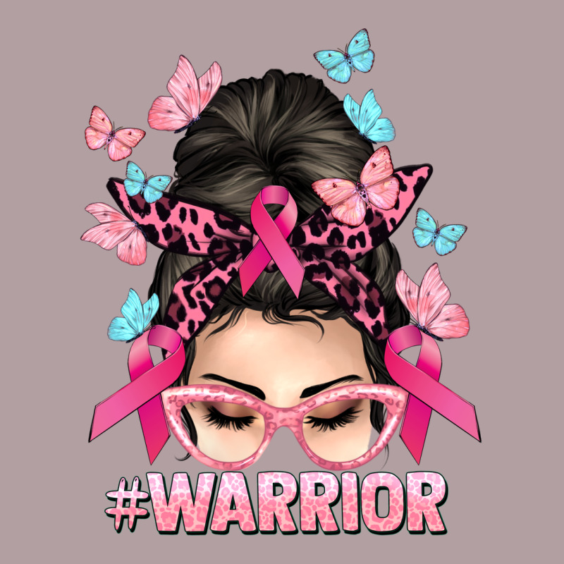 Warrior Cancer Messy Bun Cancer Awareness Vintage Hoodie by HowdyJamesFarm | Teevron