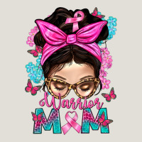 Warrior Mom Messy Bun With Flowers Heavy Core Tee | Teevron
