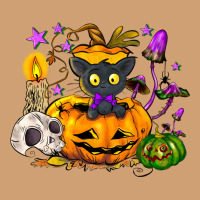 Black Cat Pumpkin Vintage Tee | Teevron