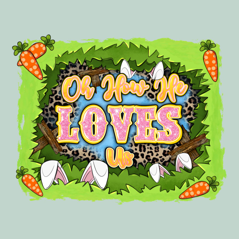 Oh How He Loves Us Easter Day Zipper Hoodie by LillyAllenDesigns | Teevron