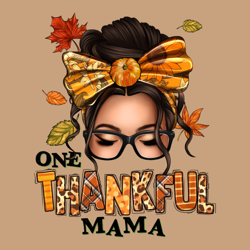 One Thankful Mama Afro Messy Bun Vintage Tee by texasbilliewilder | Teevron