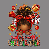 Santa's Favorite Cheerleader Afro Messy Bun Vintage Tee | Teevron