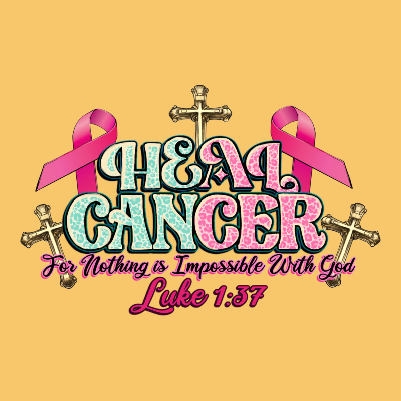 Heal Cancer Luke 1:37 Cross Cancer Awareness Vintage Hoodie by HowdyJamesFarm | Teevron