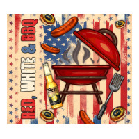 red white and bbq usa flag | Teevron