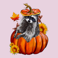 Fall Pumpkin Raccoon Ladies Tee | Teevron