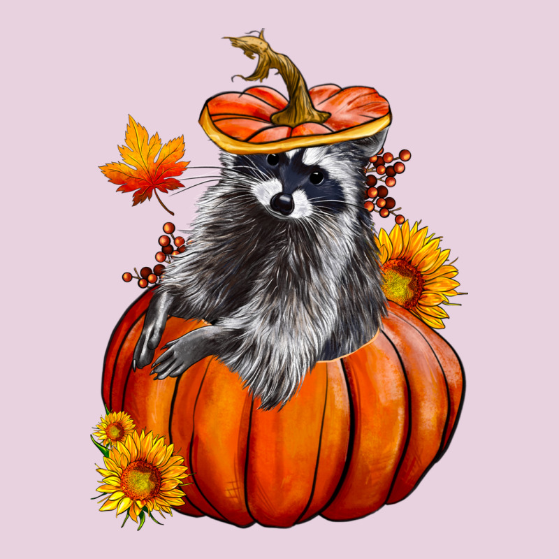 Fall Pumpkin Raccoon Ladies Tee by LillyAllenDesigns | Teevron