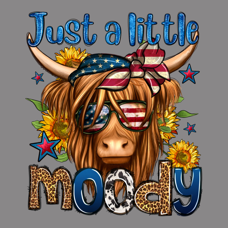 Just A Little Moody 4th Of July Long Haired Cow Vintage Tee by Jasminsmagicworld | Teevron