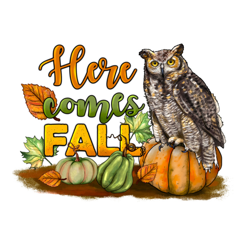 Here Comes Fall Owl Ladies Tee by LillyAllenDesigns | Teevron