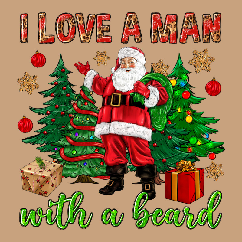 I Love A Man With A Beard Christmas Vintage Tee by NancyCooperArtShop | Teevron