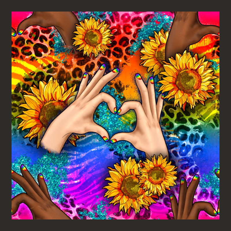Heart And Sunflowers With Neon Leopard Patterns Heavy Core Tee by BundleAndBundleShop | Teevron