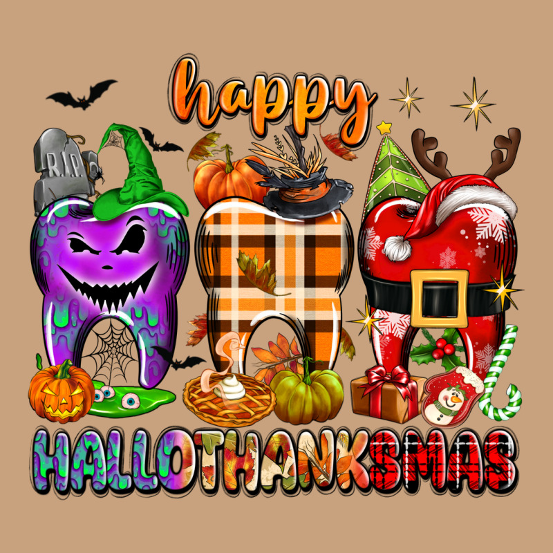 Happy Hallothanksmas Teeth Vintage Tee by texasbilliewilder | Teevron