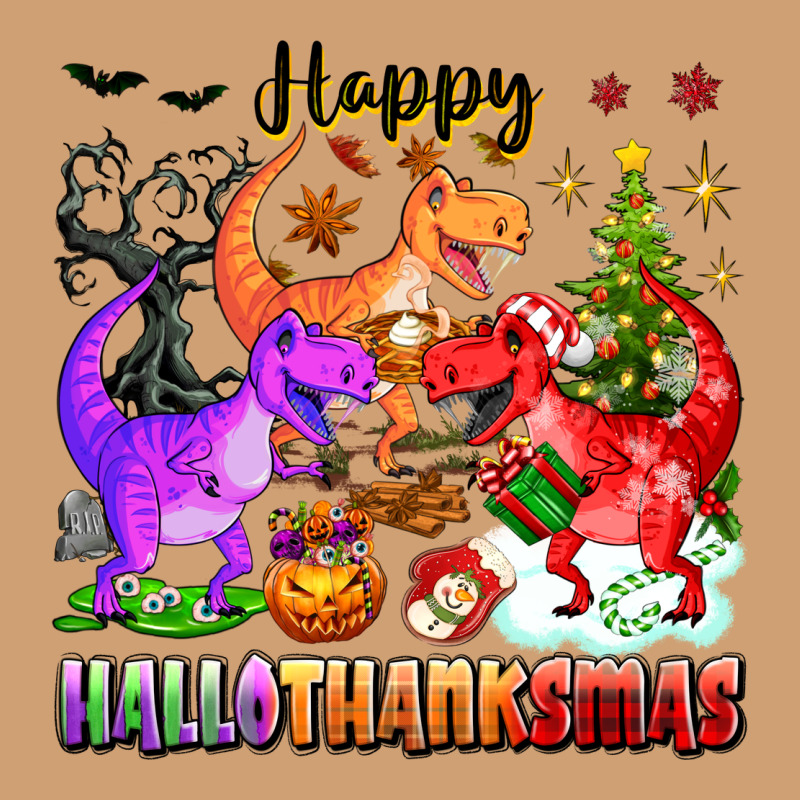 Happy Hallothanksmas Dinosaur Vintage Tee by texasbilliewilder | Teevron