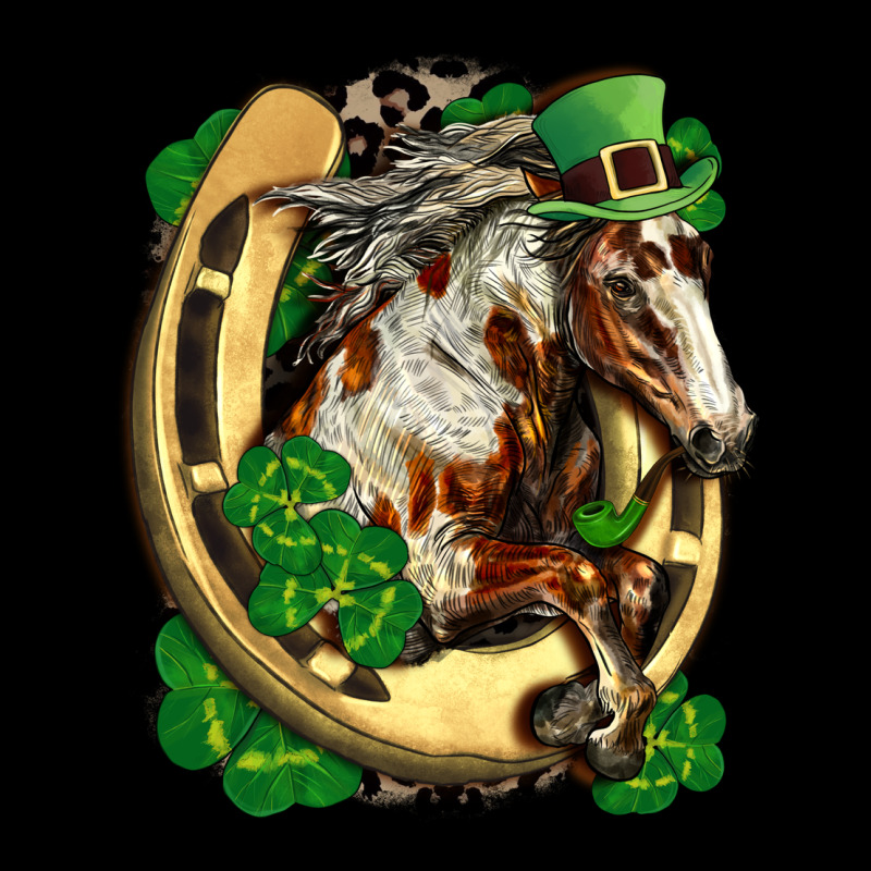 Horse With Horseshoe St Patricks Day Heavyweight Sweatshirt by FaDigitalArtStudio | Teevron