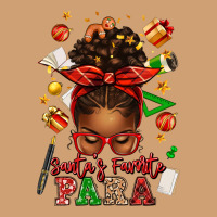 Santa's Favorite Para Afro Messy Bun Vintage Tee | Teevron