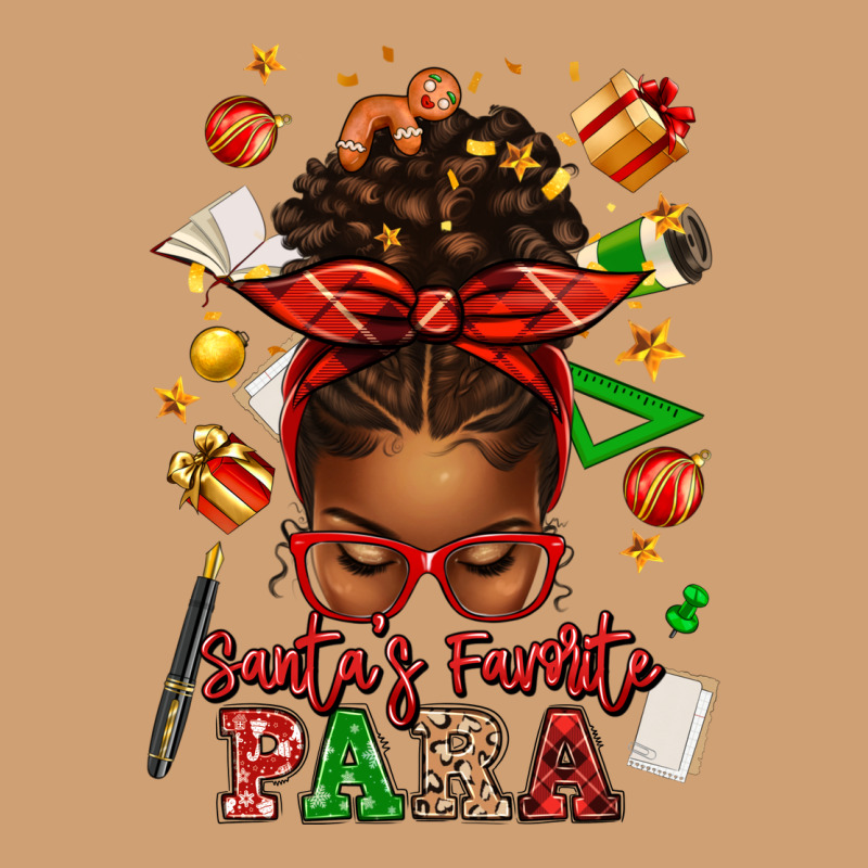 Santa's Favorite Para Afro Messy Bun Vintage Tee by texasbilliewilder | Teevron