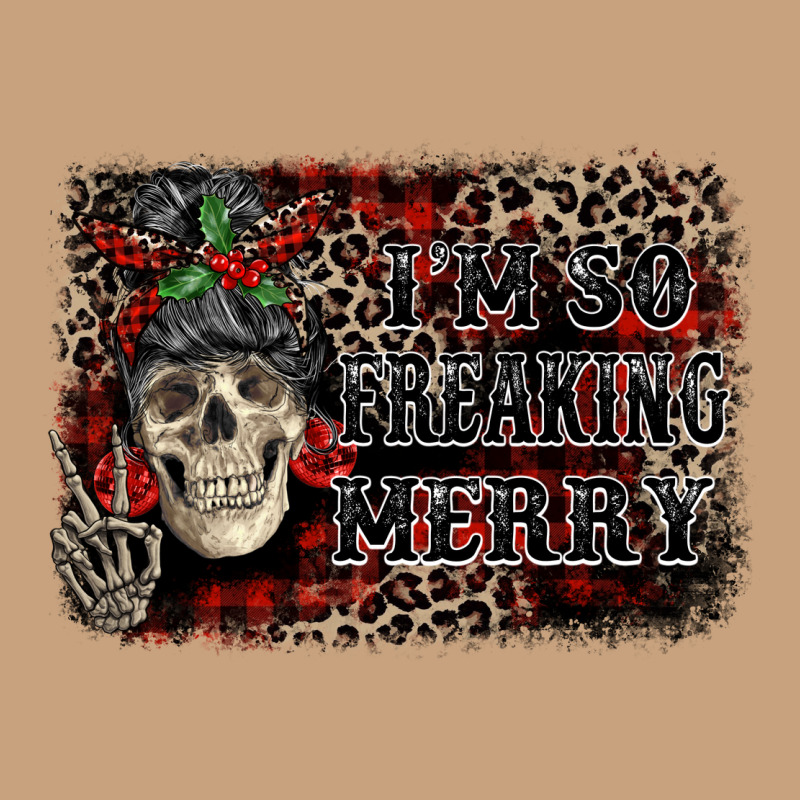 I'm So Freaking Merry Skeleton Messy Bun Vintage Tee by NancyCooperArtShop | Teevron