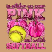 In October We Wear Pink And Watch Softball Vintage Tee | Teevron