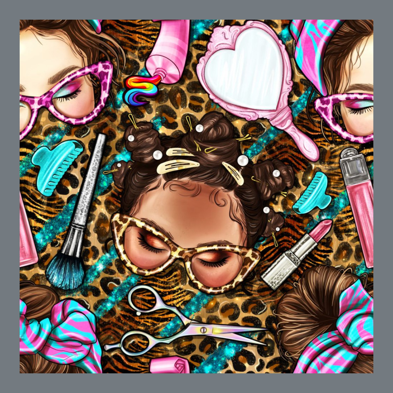 Hairdresser Messy Bun Hand Mirror And Scissors With Leopard And Tiger  Heavyweight Sweatshirt by BundleAndBundleShop | Teevron