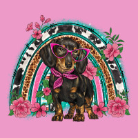 Dachshund Dog Pink  Floral Rainbow Urban Hoodie | Teevron