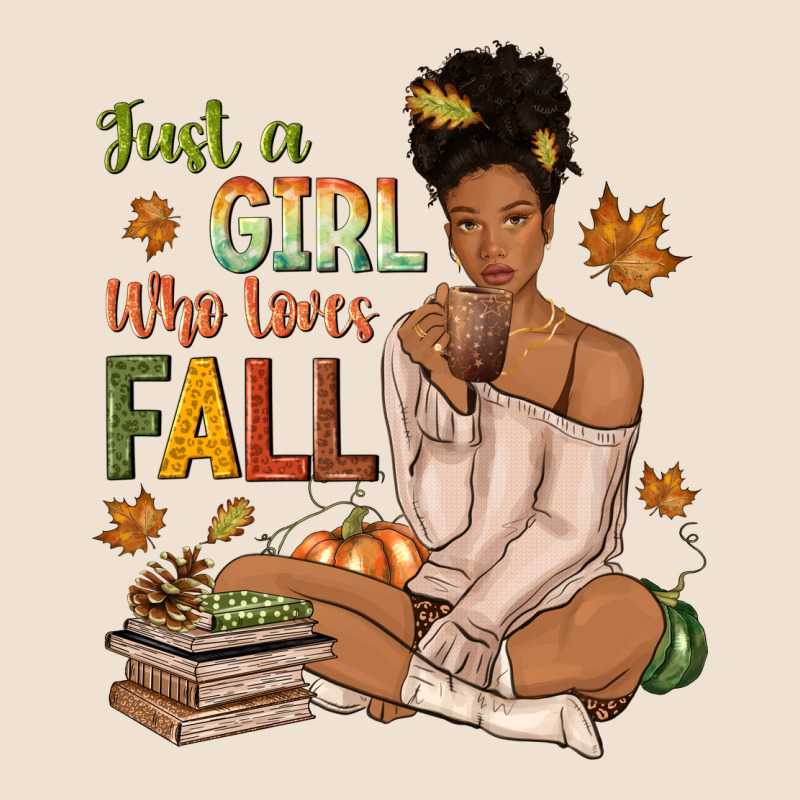 Just A Girl Who Loves Fall Afro Woman Urban Heavy Tee by NancyCooperArtShop | Teevron