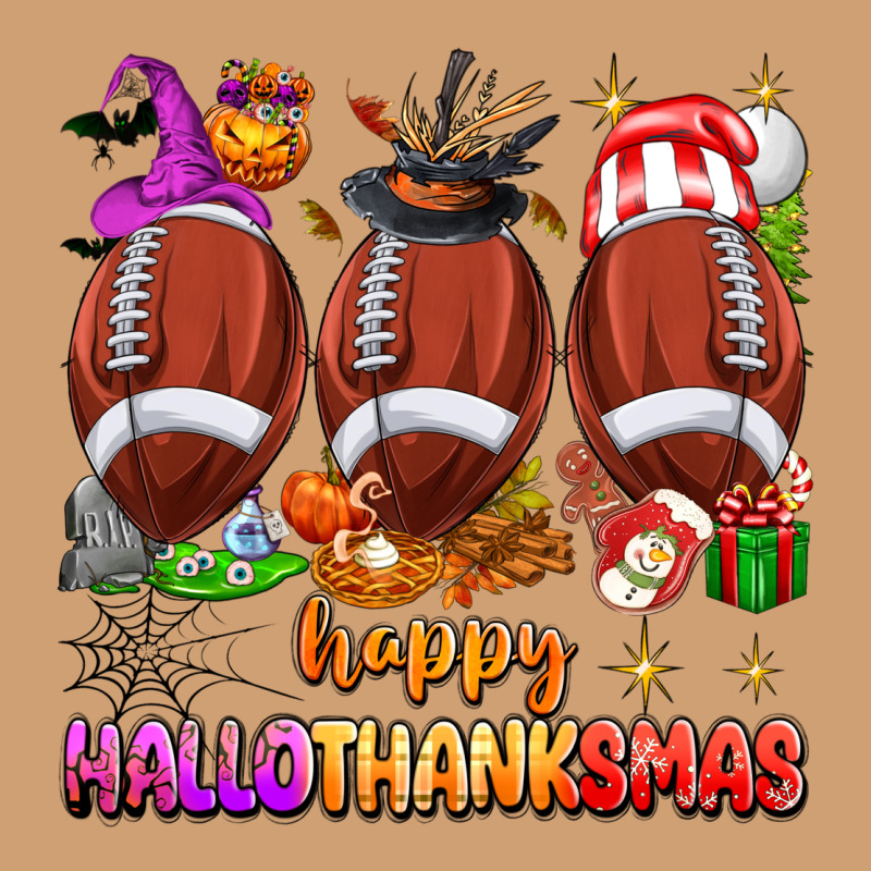Happy Hallothanksmas Football Vintage Tee by texasbilliewilder | Teevron