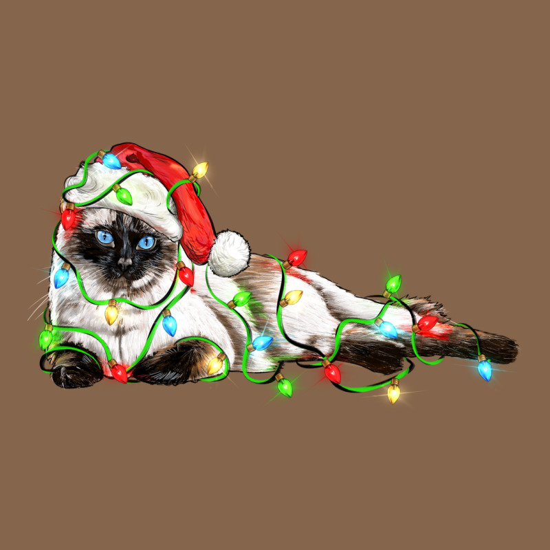 Christmas Siamese Cat Premium Tee by LillyAllenDesigns | Teevron