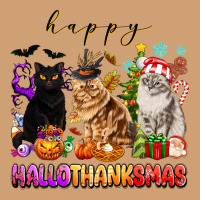 Happy Hallothanksmas Cats Vintage Tee | Teevron