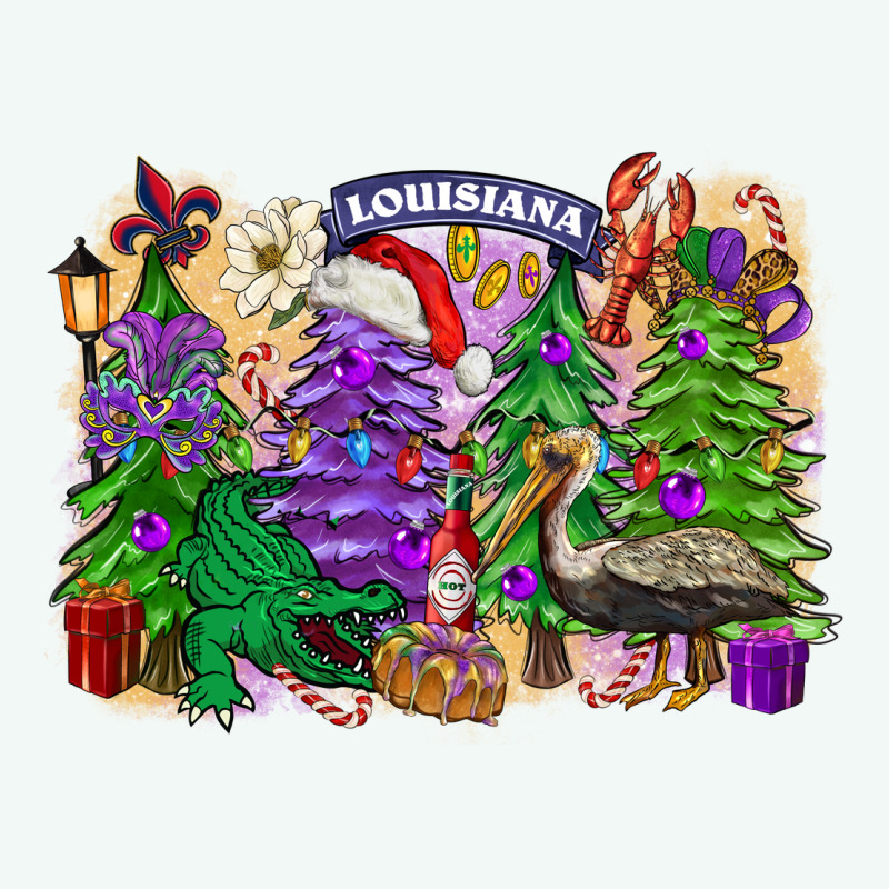 Christmas Louisiana Mardi Gras Trees Premium Hoodie by FaDigitalArtStudio | Teevron