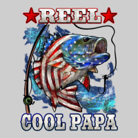Reel Cool Papa American Flag Bass Fishing Premium Tee | Teevron