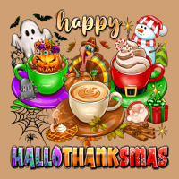 Happy Hallothanksmas Coffee Cups With Ghost Turkey Vintage Tee | Teevron
