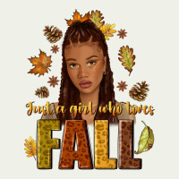 Just A Girl Who Loves Fall Afro Woman Urban Heavy Tee | Teevron