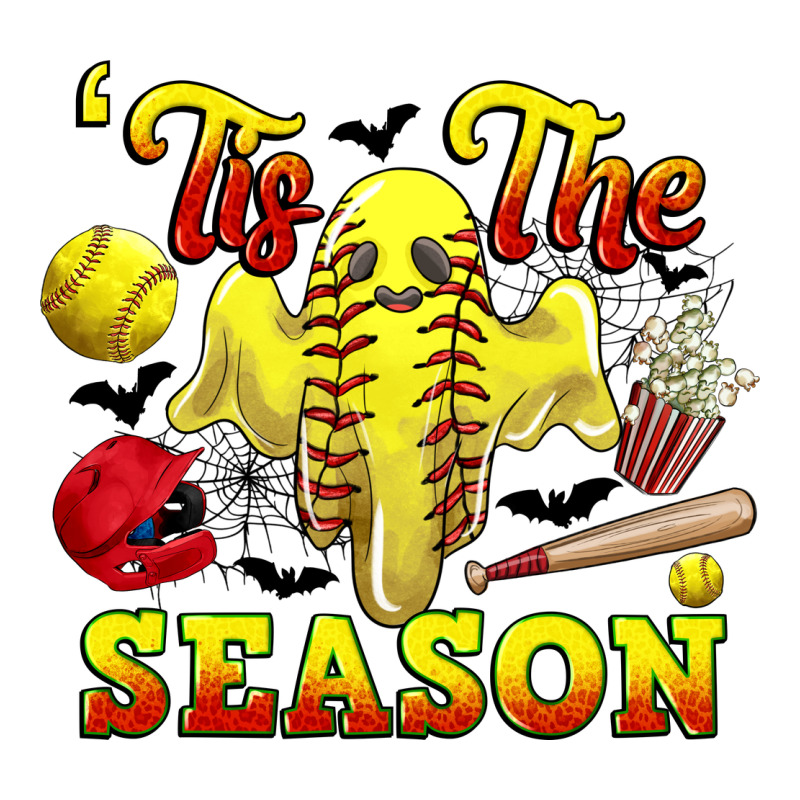 Tis The Season Softball Halloween Long Sleeve Tee by CowGirlArtShop | Teevron