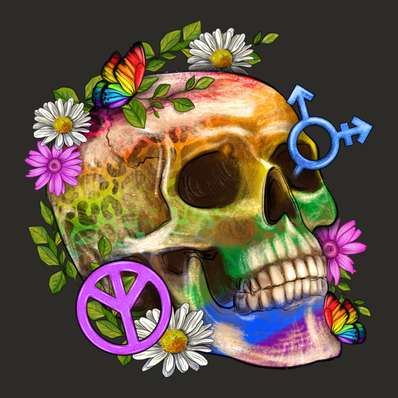 Pride Skull And Transgender Symbol With Peace Heavy Core Tee by BundleAndBundleShop | Teevron