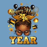 Happy New Year Afro Messy Bun Urban Heavy Tee | Teevron