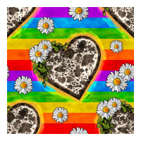 Pride LGBTQ+ Cowhide Hearts And Daisy Patterns | Teevron