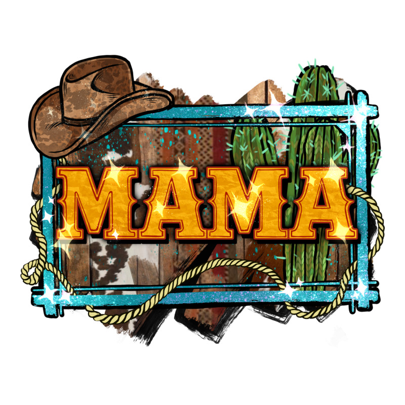Mama Cowboy Western Font Cactuslove Mom Premium Tee by LillyAllenDesigns | Teevron
