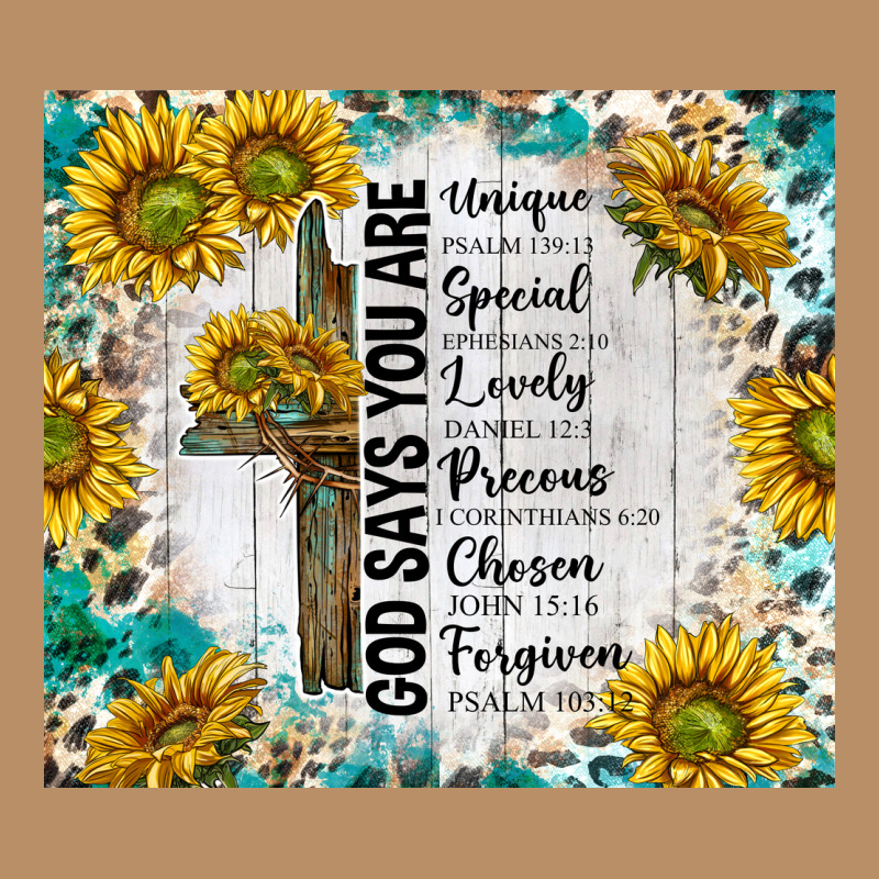 God Says You Are With Sunflower Vintage Hoodie by TumblerDesignByShophia | Teevron