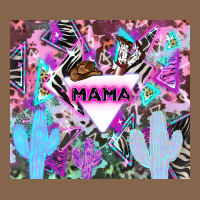 Mama Cowboy Western Animal Pattern Neon Premium Tee | Teevron