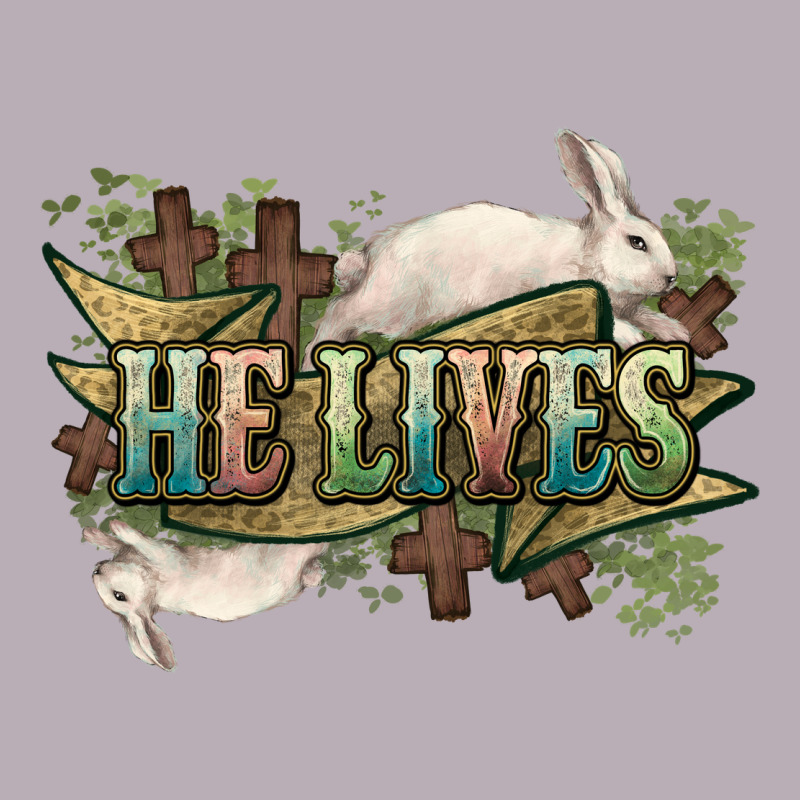 He Lives Easter Vintage Tee by NancyCooperArtShop | Teevron