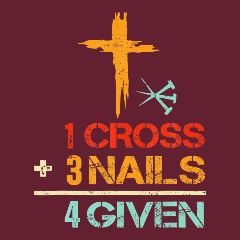 Vintage 1 Cross 3 Nails Forgiven Christian Easter Gift Classic Tee by lanVoArt | Teevron