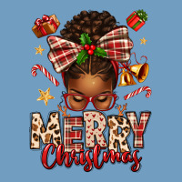 Merry Christmas Afro Messy Bun Urban Heavy Tee | Teevron