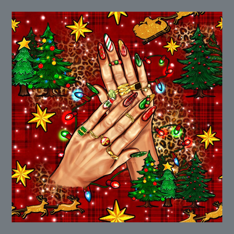 Christmas Nails And Trees With Leopard And Plaid Seamless Pattern Bbs Heavyweight Sweatshirt by BundleAndBundleShop | Teevron