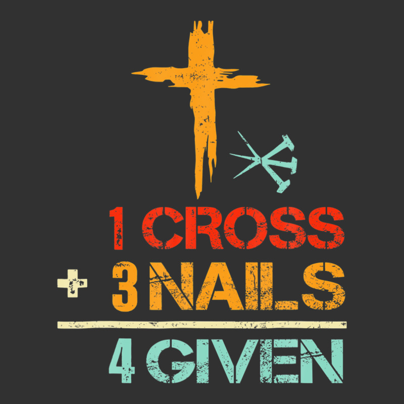 Vintage 1 Cross 3 Nails Forgiven Christian Easter Gift Urban Heavy Tee by lanVoArt | Teevron