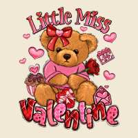 Little Miss Valentine Teddy Bear Premium Tee | Teevron