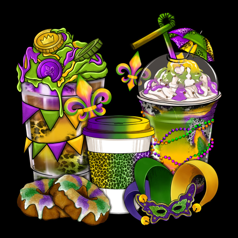 Mardi Gras Coffee Cups Heavy Core Tee by BundleAndBundleShop | Teevron